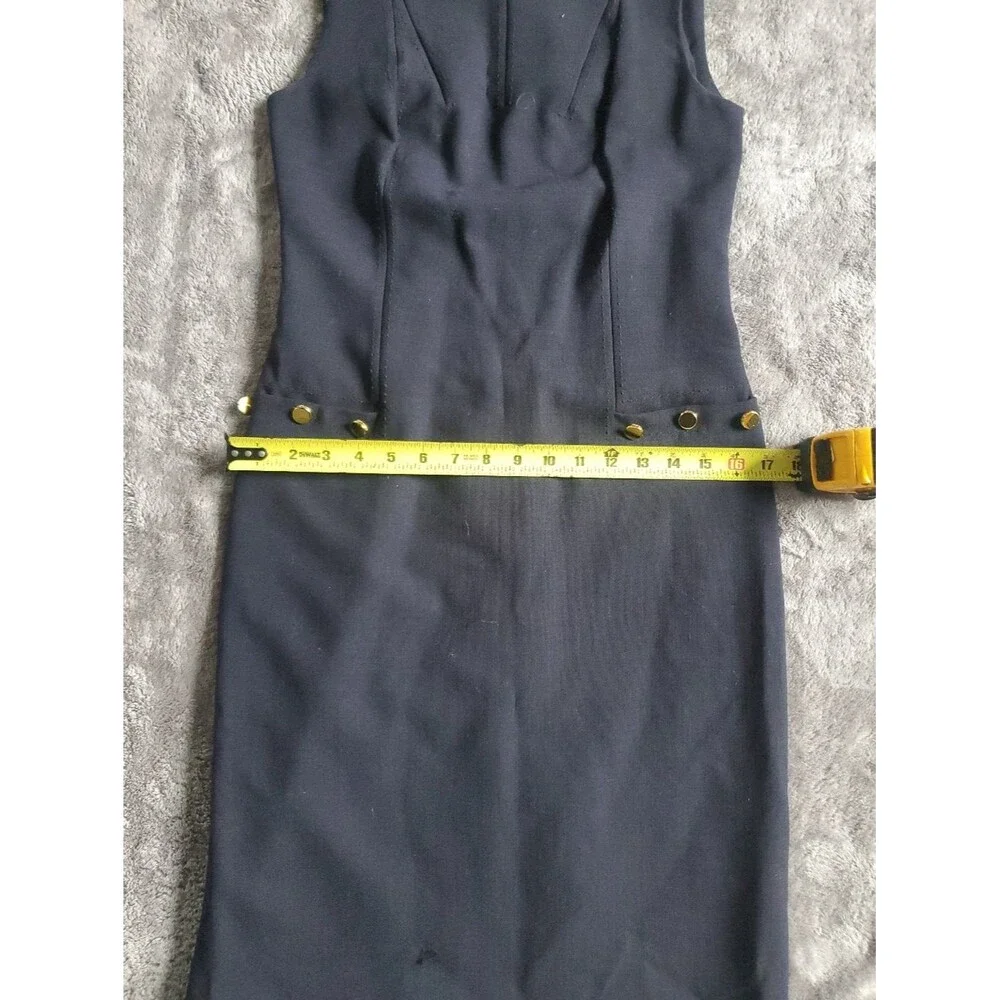 Tory Burch Crew Neck Navy Knee-Length Career Dress, Size 2